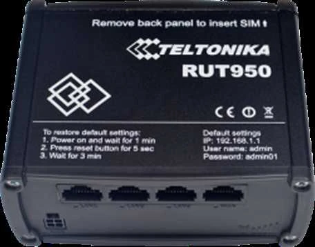 Šakotuvas Extralink Maršrutizatorius LTE Teltonika RUT950U022C0 (3G/4G/LTE SIM, xDSL (laido jungtis LAN), 2,4 GHz)