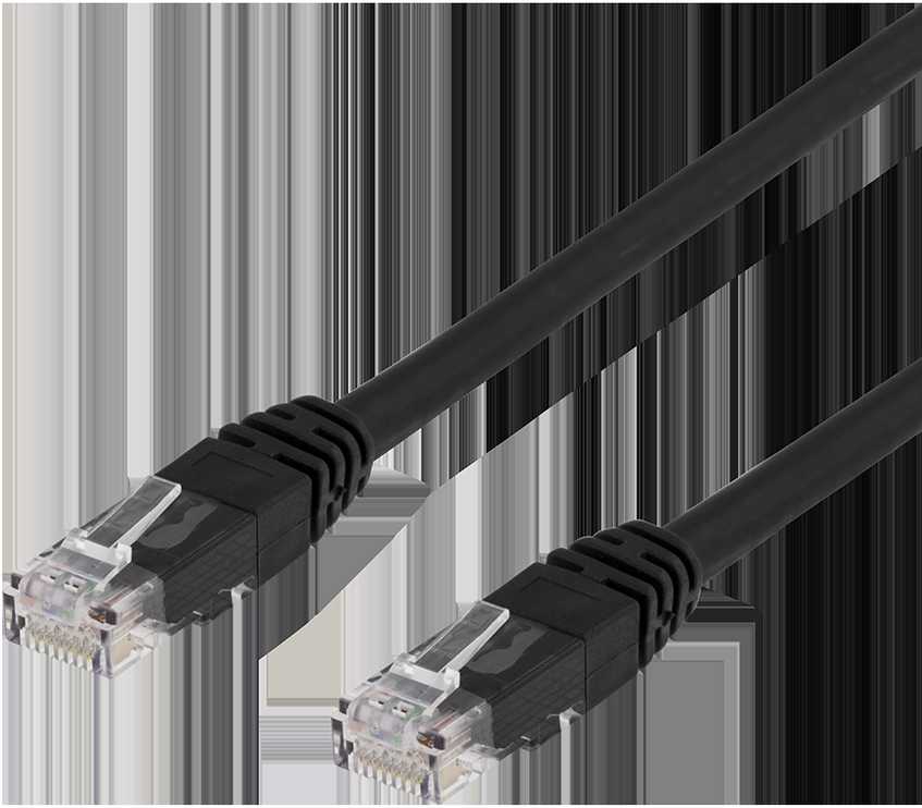 Tinklo kabelis DELTACO U/UTP Cat6, 15m, juodas / TP-615S-K / 00210004