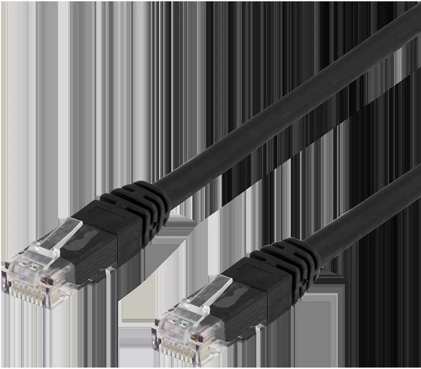 Tinklo kabelis DELTACO U/UTP Cat6, 1m, juodas / TP-61S-K / 00210006