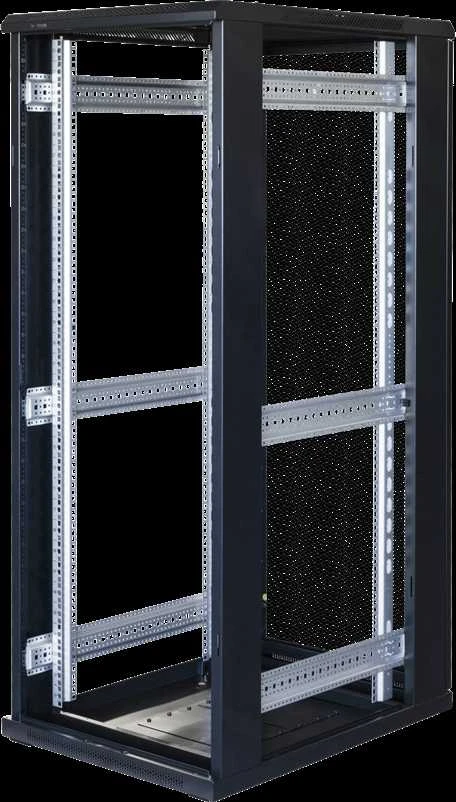 TOTEN System G, 19 colių spintelė, 32U, 600x1000, stiklo priekinės durys, perforatas/ 19-G6032GP