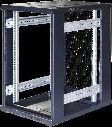 TOTEN System G, 19 "spintelė, 18U, 600x1000, stiklės priekinės durys, perforatas