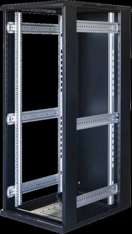 TOTEN System G, 19 colių spintelė, 32U, 600x1000, stiklo priekinės durys, metalo apdaila/ 19-G6032GM