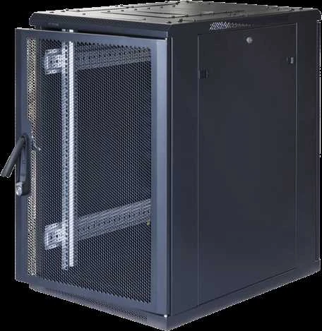 TOTEN System G, 19 "spintelė, 18U, 600x1000, stiklės priekinės durys, perforatas
