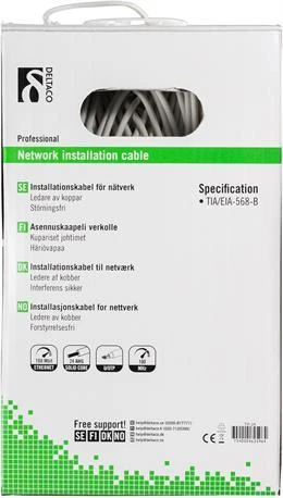 UTP Cat5e Kabelis DELTACO, 305m, baltas / TP-39