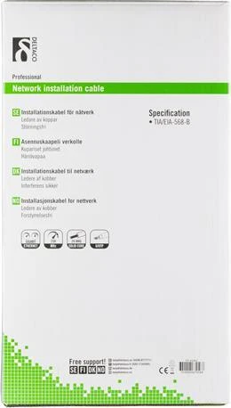 UTP Cat6 Kabelis DELTACO, 305m, baltas / TP-45Ah