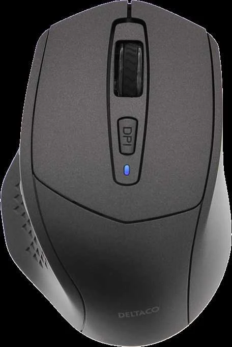 Tyli Bluetooth pelė DELTACO 800-1600 DPI, 4 mygtukai, pilka / MS-901