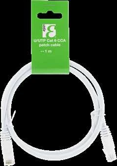 Deltaco U / UTP Cat6 kabelis, CCA, 1m, 250MHz EPZI baltas / TP-61V-CCA