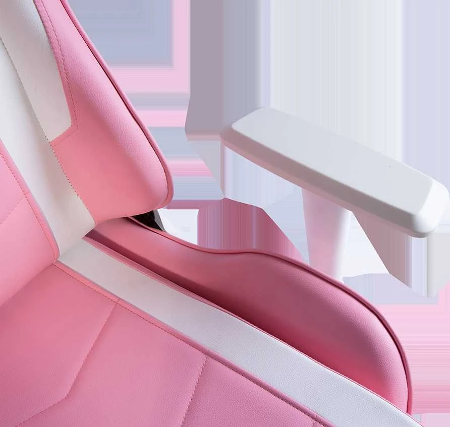 Žaidimų kėdė DELTACO GAMING Rožinis LINE PCH80, PU odos, geležinis rėmas, rožinė / GAM-096-P