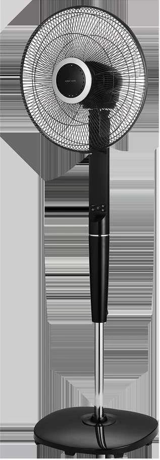Nordic Home Culture ventiliatorius su nuotolinio valdymo pulteliu, 40 cm, žemo triukšmo lygio, su laikmačiu, svyruojantis, juodas