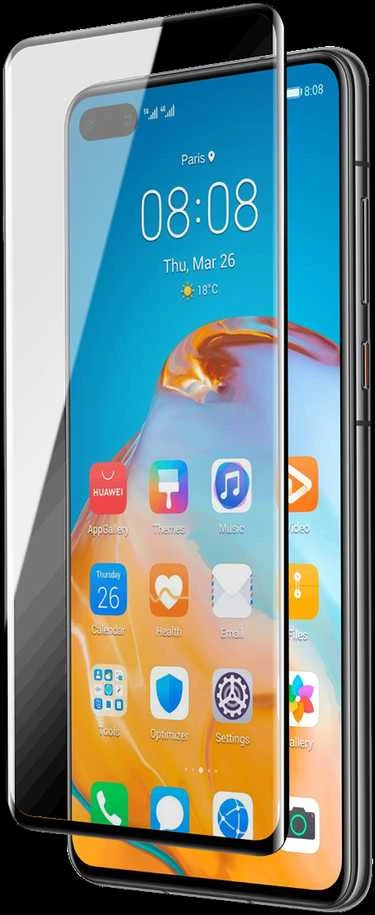„DELTACO“ ekrano apsauga, skirta „Huawei P40 Pro“, 2,5D stiklas, visas ekranas