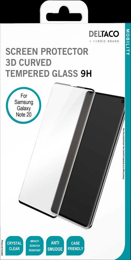 „DELTACO“ ekrano apsauga, „Samsnug Galaxy Note 20“, 3D lenktas stiklas SCRN-N20