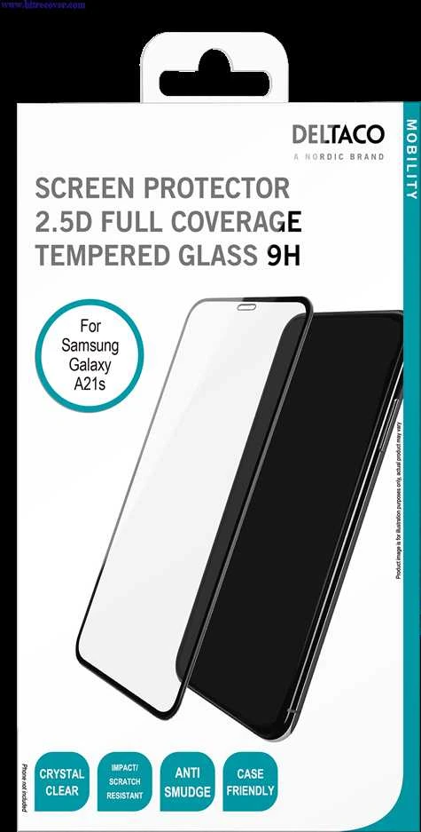 Deltaco Grūdinto stiklo ekrano apsauga skirta Samsung Galaxy A21s, 2.5D, SCRN-A21s