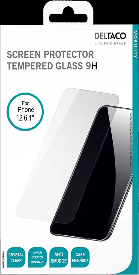 „DELTACO“ ekrano apsauga „Apple iPhone 12 6.1“, 2,5D grūdinto stiklo, 9H kietumo SCRN-20IP61a