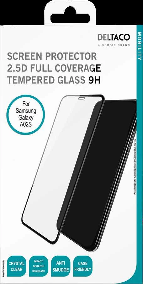 „DELTACO“ ekrano apsauga, „Galaxy A02s“, 2,5D stiklas SCRN-A02S