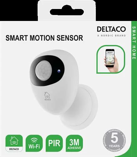 „DELTACO SMART HOME“ judesio jutiklis, PIR, „WiFi“ 2,4 GHz baltas / juodas SH-WS01