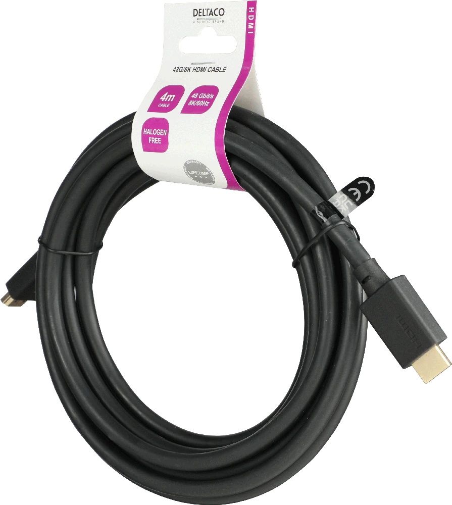 Deltaco 4m HDMI laidas pakuotėje