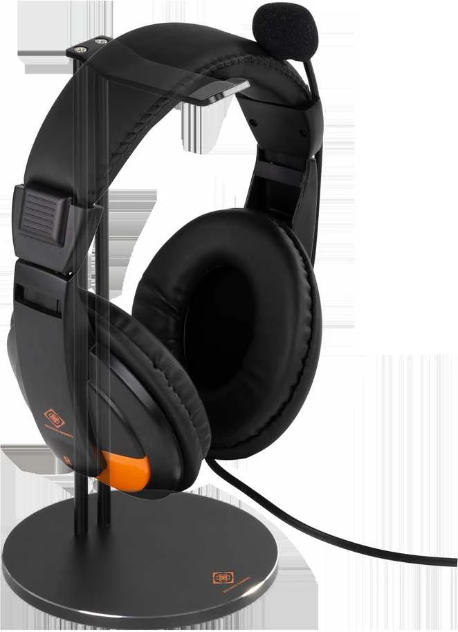 Universalus ausinių stendas DELTACO GAMING aliuminis, neslystantis, juodas / GAM-070