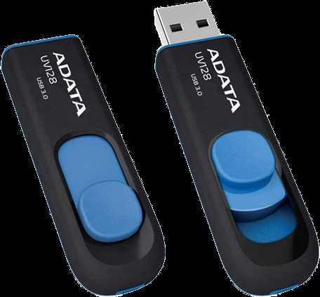 Atmintukas Adata UV128 64GB Juodas/Mėlynas