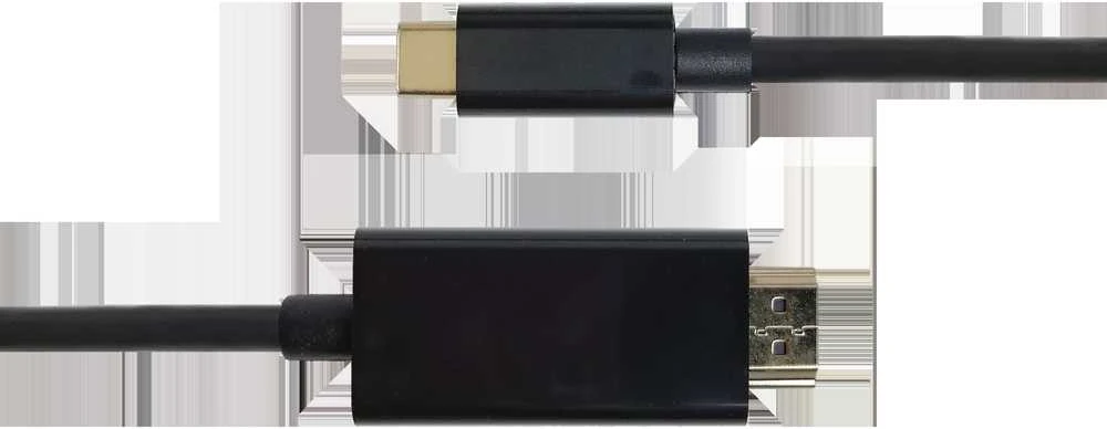 USB-C - HDMI kabelis DELTACO 2m, 4K@60Hz, juodas / USBC-HDMI-1020