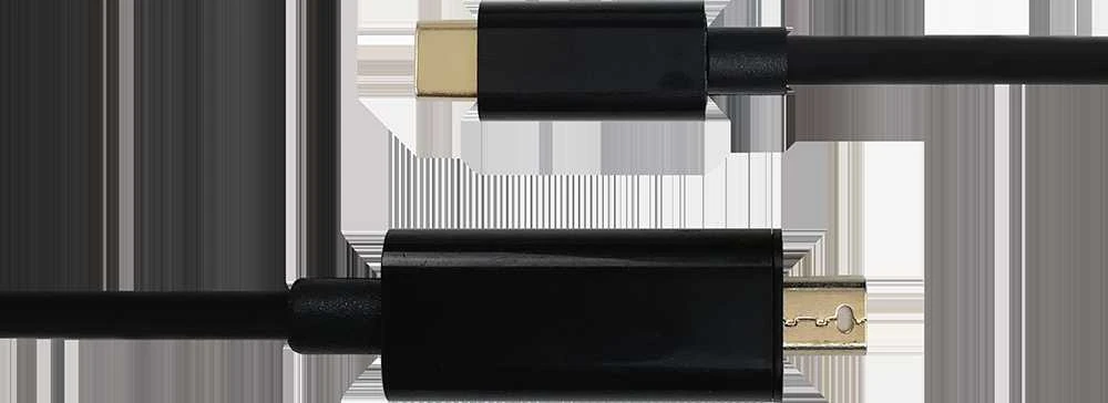 USB-C - miniDisplayPort kabelis DELTACO 4K UHD, paauksuotos jungtys, 2m, juodas / USBC-DP202-K / 00140017