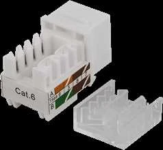 UTP Cat6 kabelių jungtis, neekranuota, 90 laipsnių, 22-26AWG DELTACO / MD-111