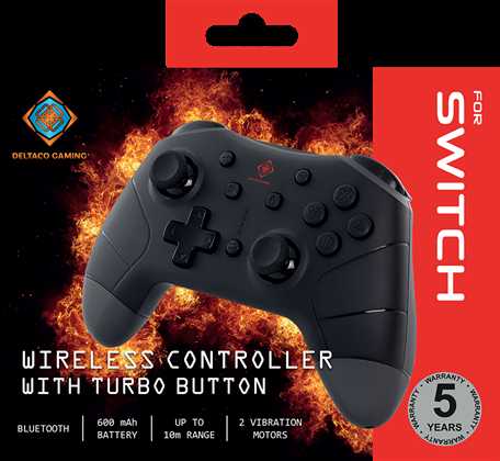 Valdiklis DELTACO GAMING skirtas Nintendo Switch / PC / Android, Bluetooth 2.1, ABS, juodas / GAM-103