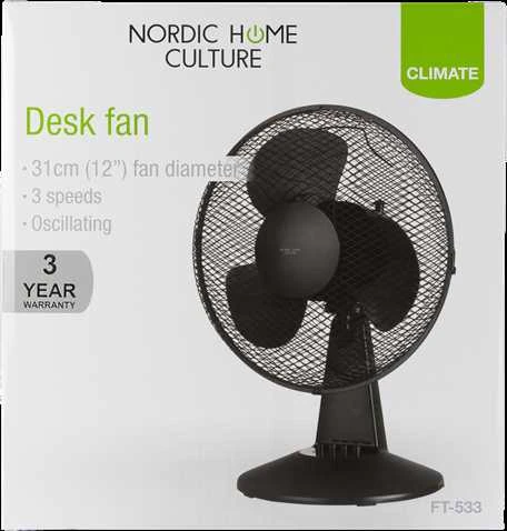 Nordic Home Culture Šiaurės šalių namų kultūros ventiliatorius NHC FT-533
