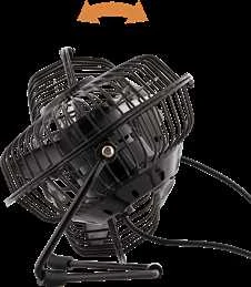 Ventiliatorius DELTACO GAMING USB su laikrodžiu, juodas / GAM-054