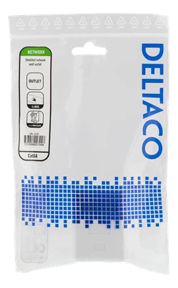 Uždengtas išorinis sieninis lizdas, 1xRJ45, Cat6A DELTACO baltas / VR-220