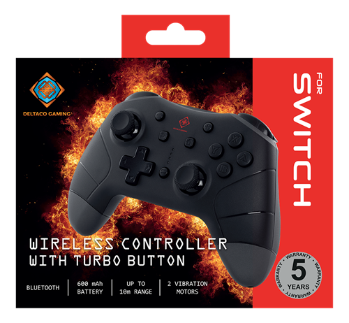 Valdiklis DELTACO GAMING skirtas Nintendo Switch / PC / Android, Bluetooth 2.1, ABS, juodas / GAM-103