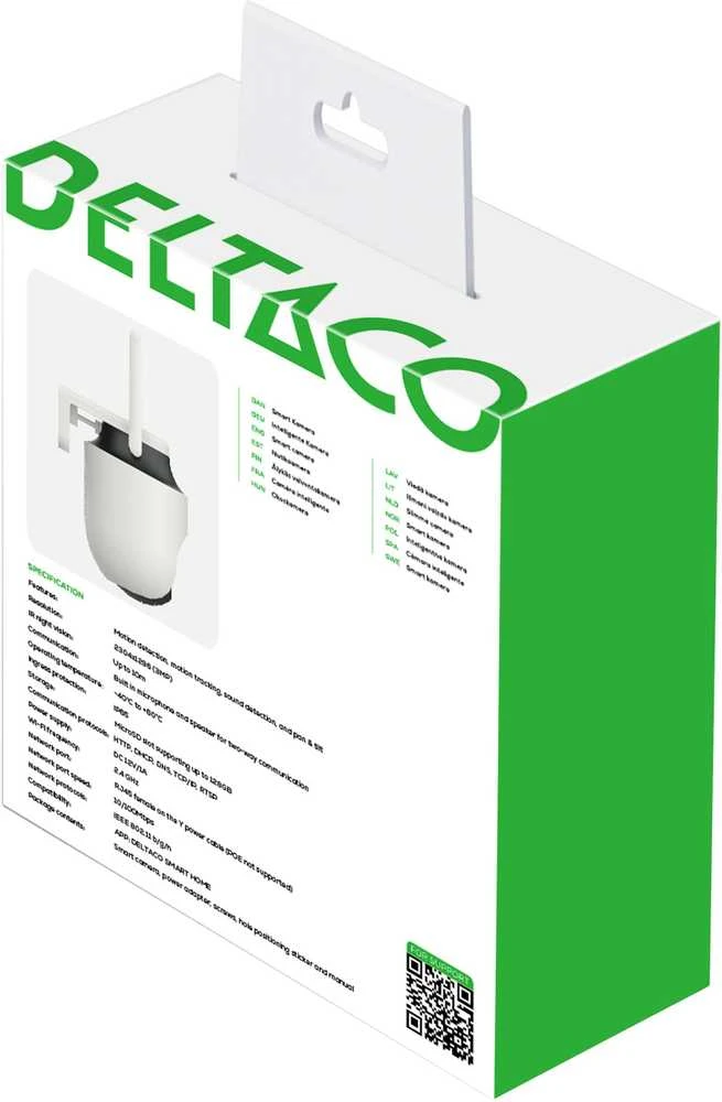 Vidaus / lauko kamera Deltaco SMART HOME SH-IPC18, 3 MP