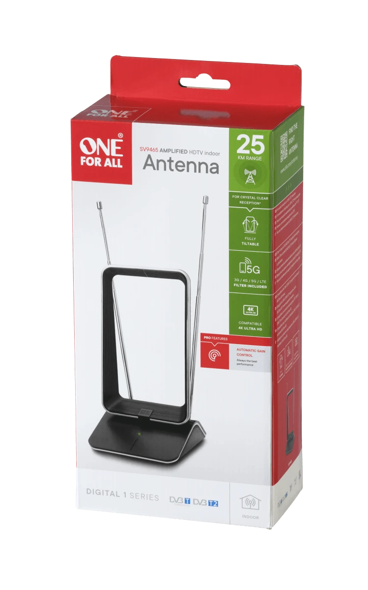 Skaitmeninė vidaus antena ONE FOR ALL 4K Ultra HD 1,5 m / SV9465
