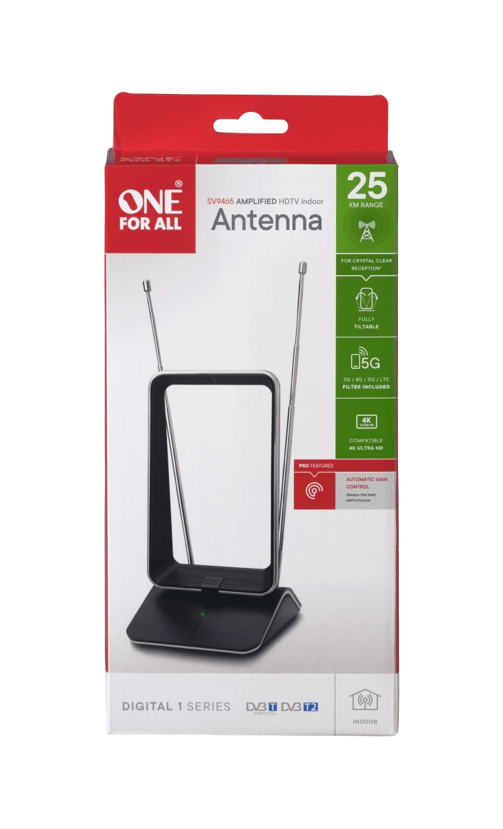 Skaitmeninė vidaus antena ONE FOR ALL 4K Ultra HD 1,5 m / SV9465
