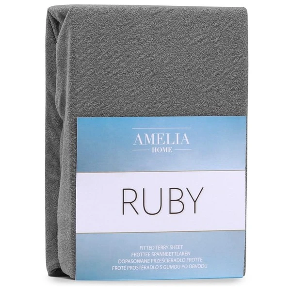 AmeliaHome Paklodė su guma 100-120x200+30 tamsiai pilka AH RUBY