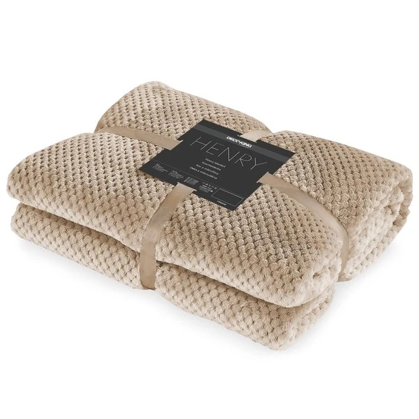 Pledas DecoKing Henry, 150 cm x 200 cm, smėlio ruda (cappucino)