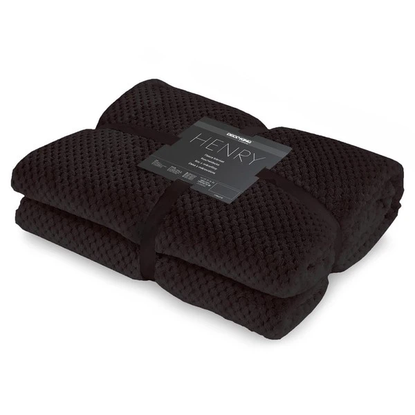 Pledas DecoKing Henry, juodas, 240 cm x 220 cm