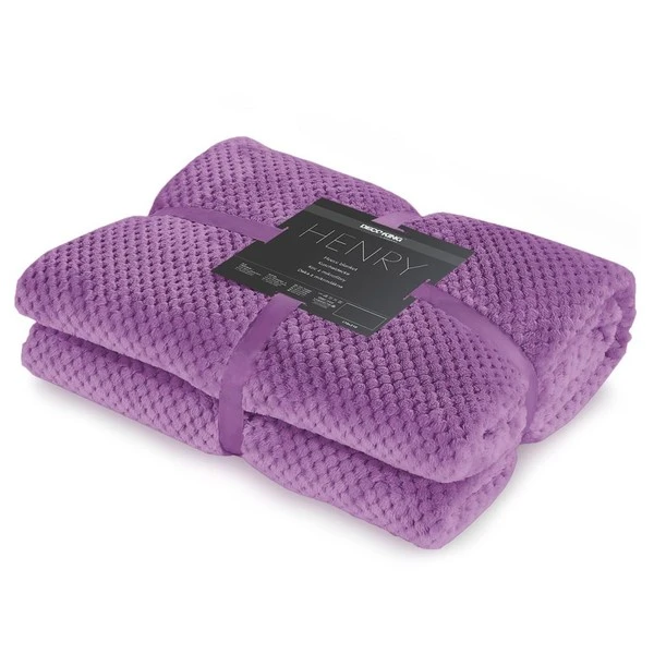Pledas DecoKing Henry, violetinis, 220 cm x 240 cm