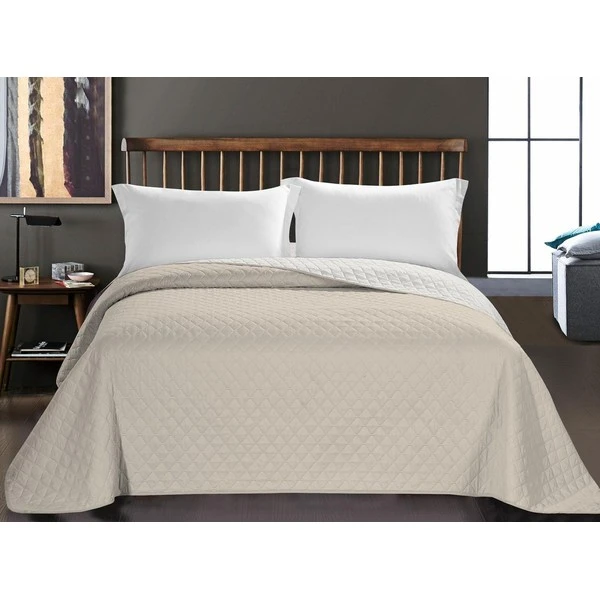 DecoKing Lovatiesė 220 × 240 cm, smėlio ir balta