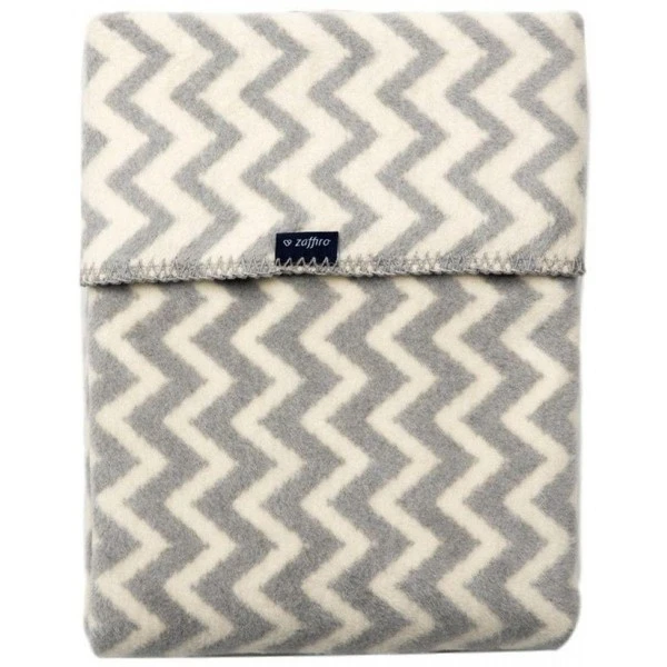 MILLI pledas Pilkas&Baltas Zigzag 75x100cm, MIL1210286