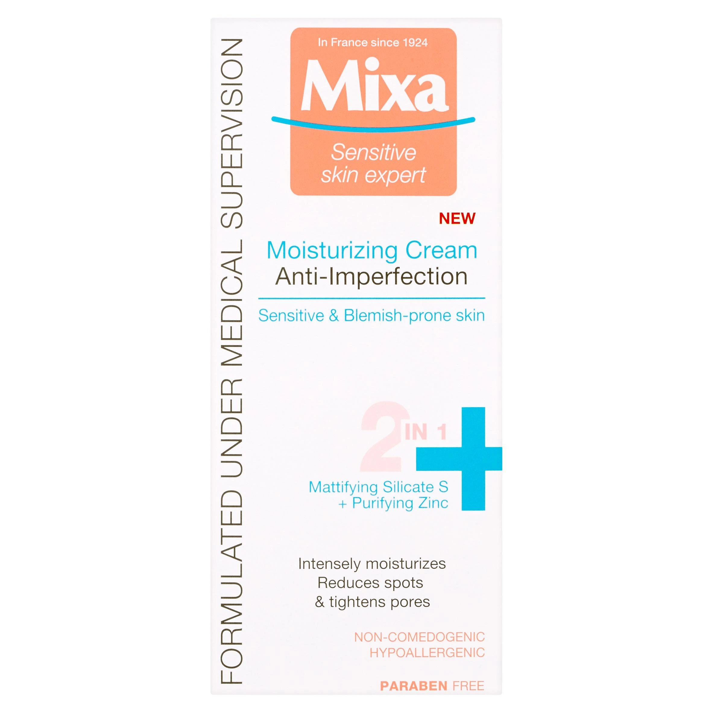 Drėkinamasis kremas problematiškai odai Mixa Anti Imperfection 2in1 50ml