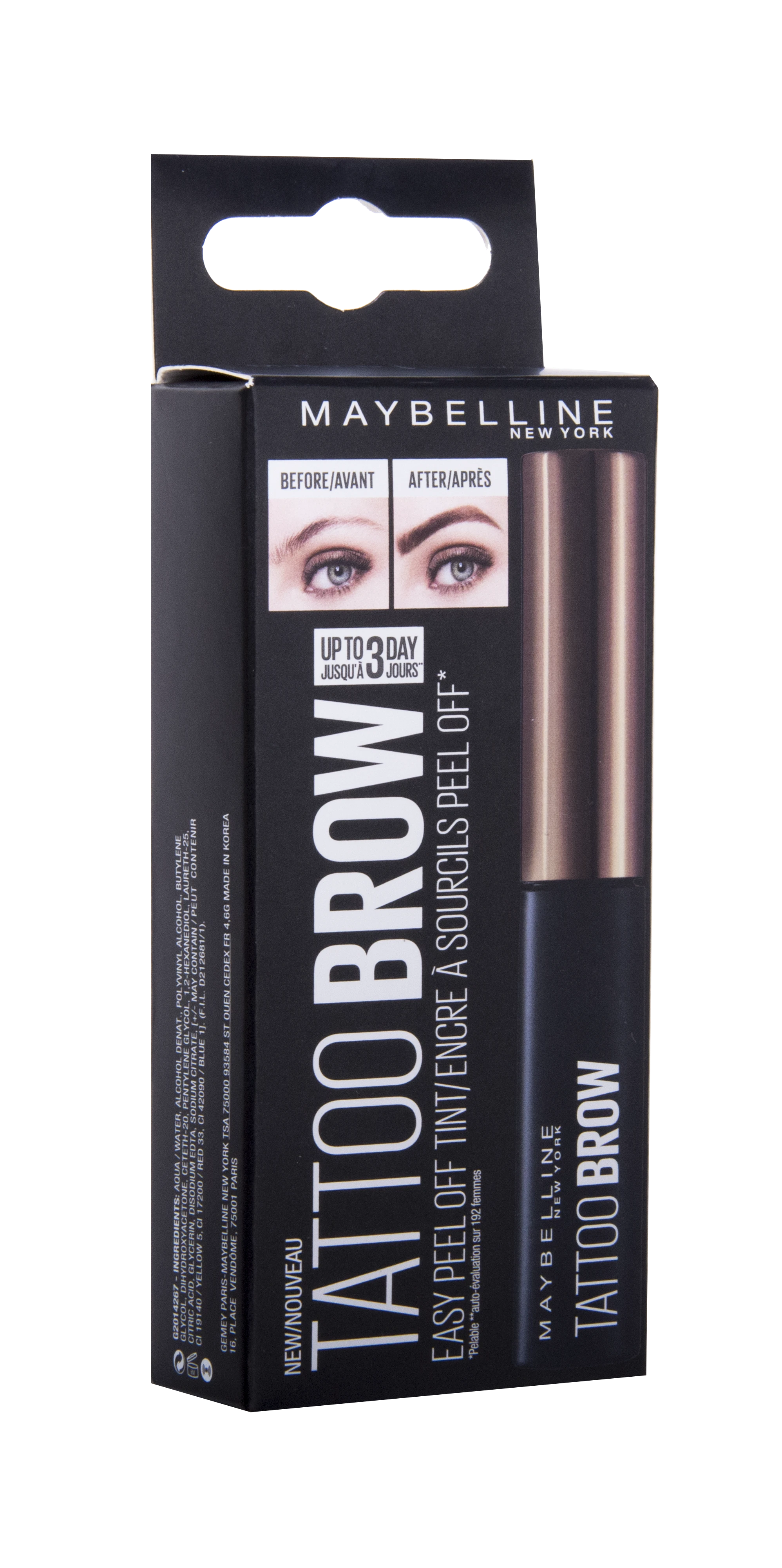 Maybelline MAYB TATTOO BROW GELTINT ilgalaikis antakių gelis #1 light ruda 5GRM