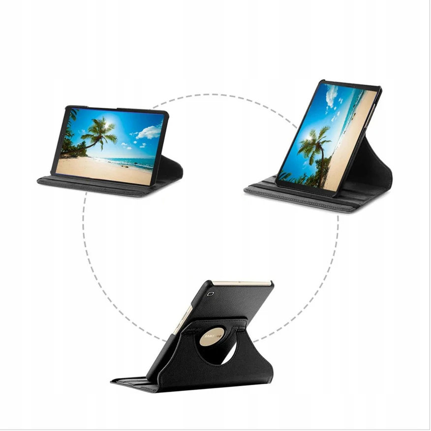 Planšetinio kompiuterio dėklas Strado, skirtas Samsung Galaxy Tab A7 Lite, pasukamas, Raudonas