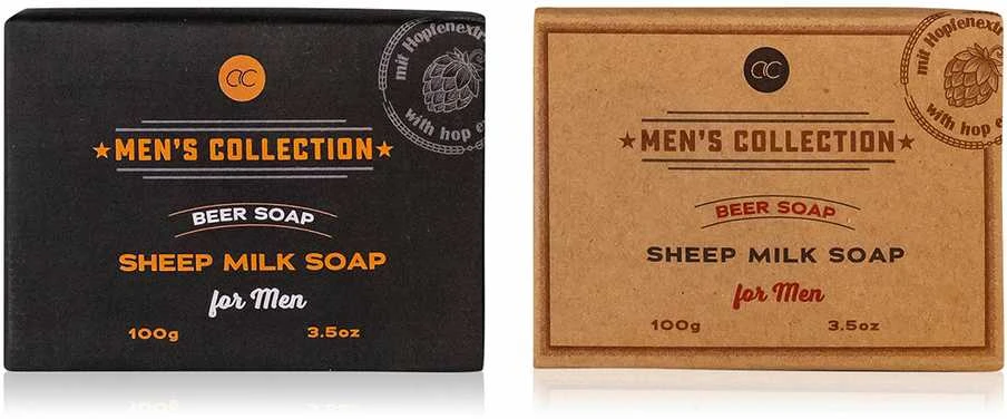 Accentra 100g sheep milk soap MEN'S COLLECTION handmade with hop extract