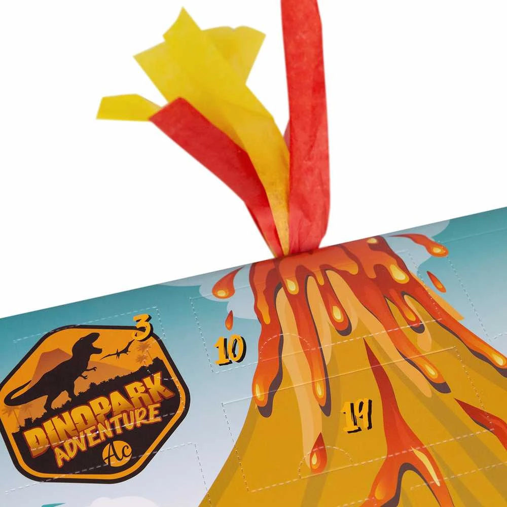 Accentra Advento kalendorius DINOPARK ADVENTURE vulkano formos dėžutėje