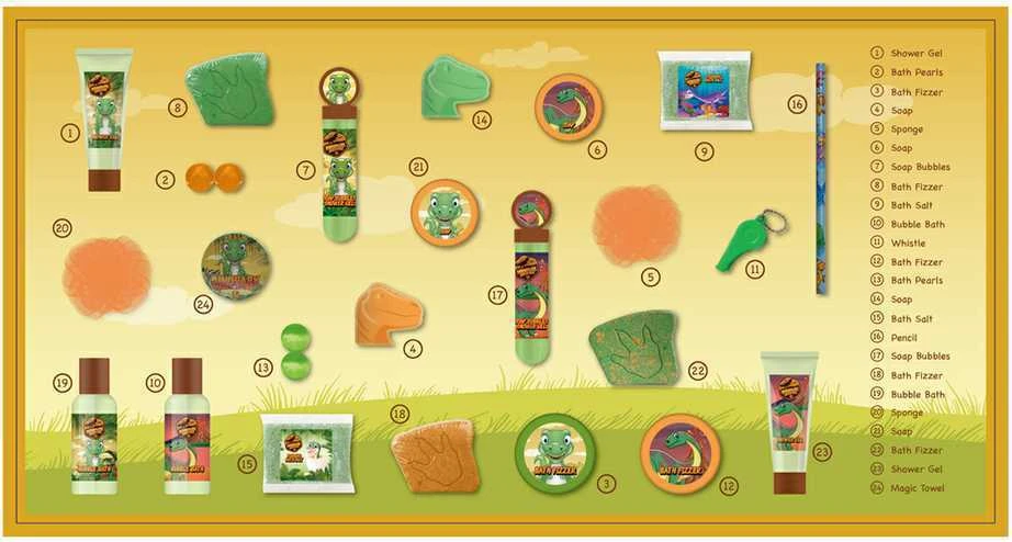 Accentra Advento kalendorius DINOPARK ADVENTURE vulkano formos dėžutėje
