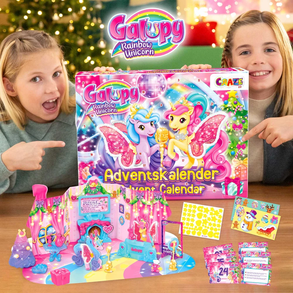 Vienaragių Advento kalendorius CRAZE "Galupy Rainbow Unicorn"