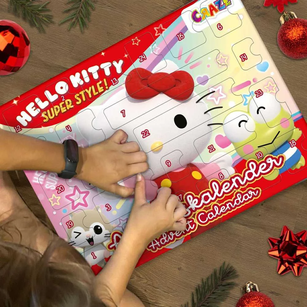 Hello Kitty Advento kalendorius atidarant 24-ias dureles