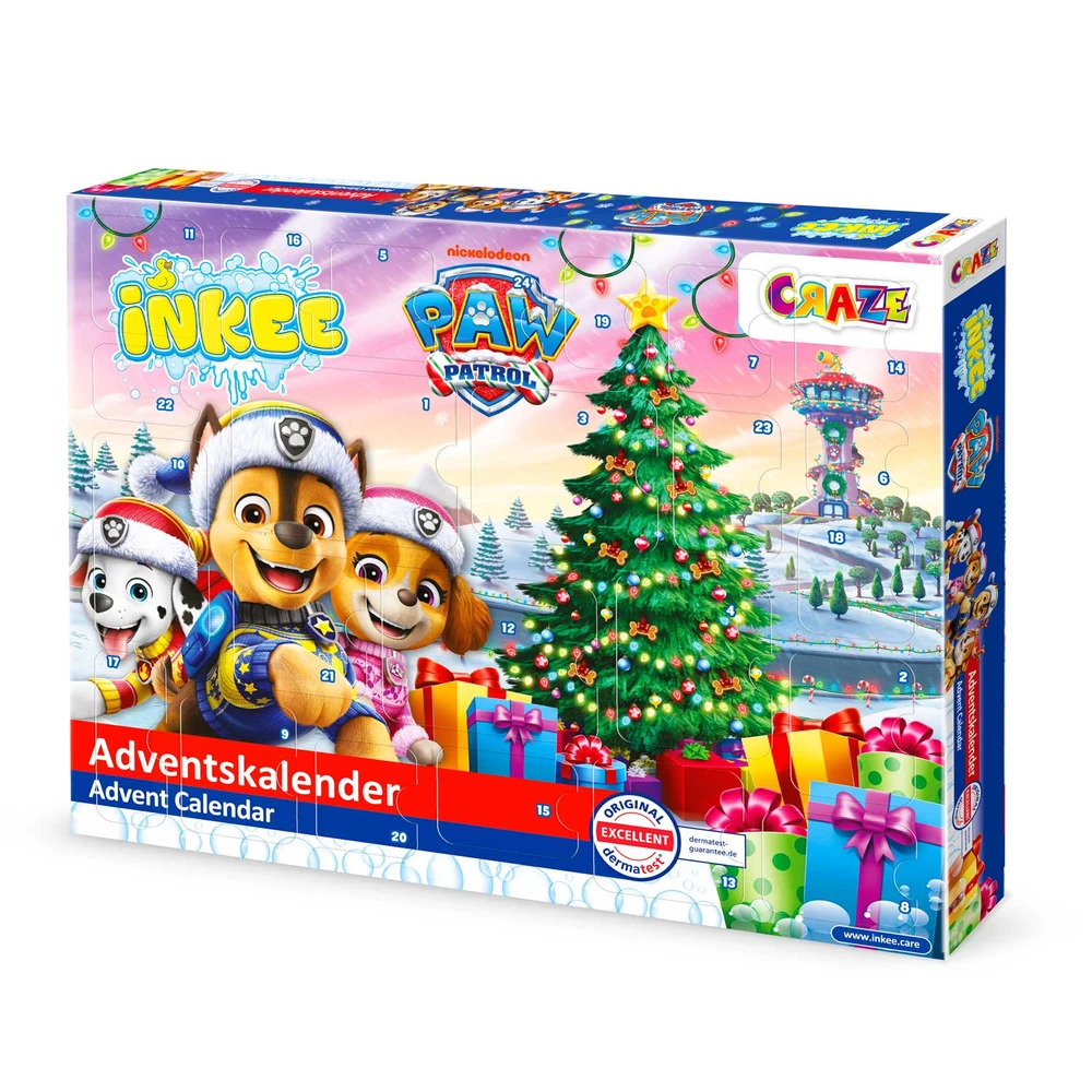 Maudynių Advento kalendorius vaikams CRAZE "INKEE Paw Patrol"