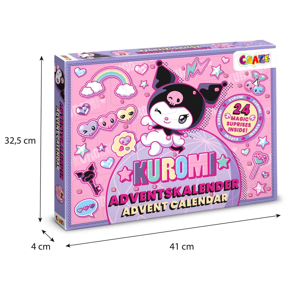 Kuromi Advento kalendorius CRAZE su figūrėlėmis ir aksesuarais