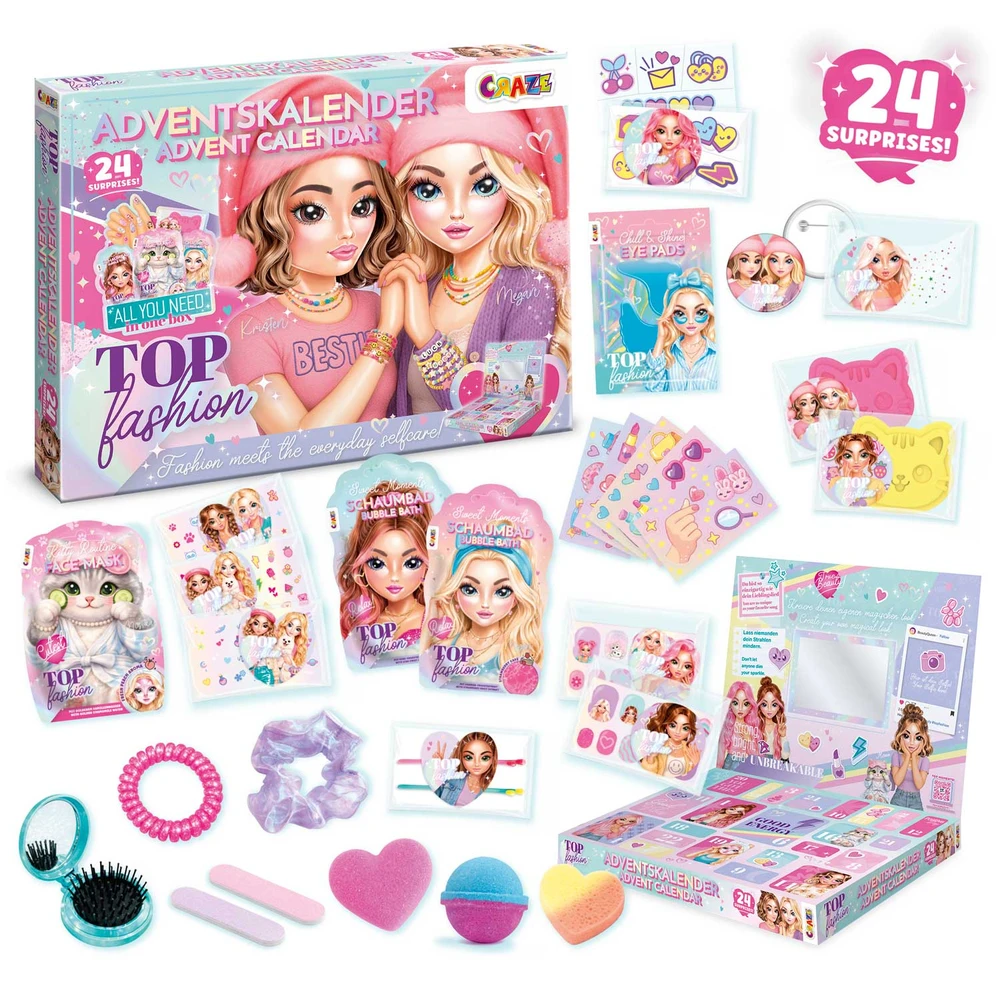 Mados ir grožio Advento kalendorius vaikams CRAZE "Top Fashion 2026"